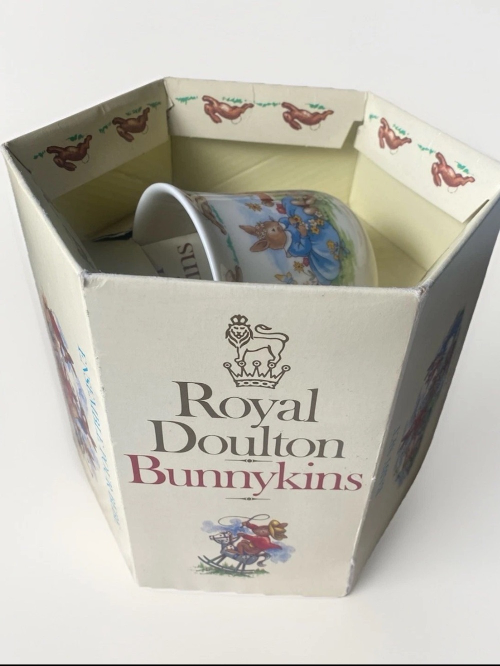 Royal Doulton Bunnykins Mug & Bowl Set - Pastel Floral Design